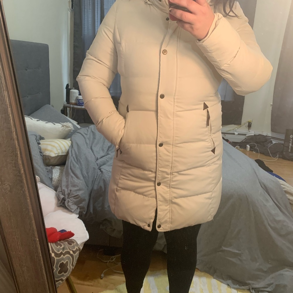 Ralph Lauren white long parka size women’s large